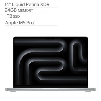 Apple MacBook Pro 14吋 搭配 M5 Pro晶片 15核心CPU 16核心GPU 24GB 1TB SSD