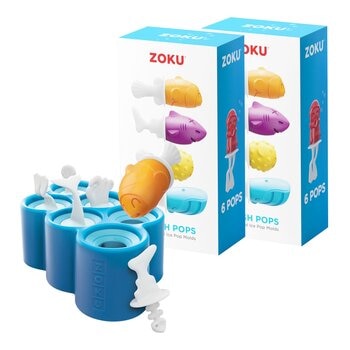 ZOKU 小魚造型冰棒模具組 6格模具 X 2件