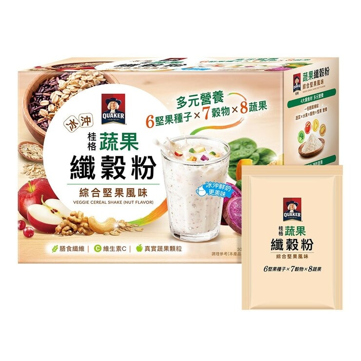 桂格 蔬果纖穀粉(綜合堅果風味) 30公克 X 40包 桂格 蔬果纖穀粉(綜合堅果風味) 30公克 X 40包