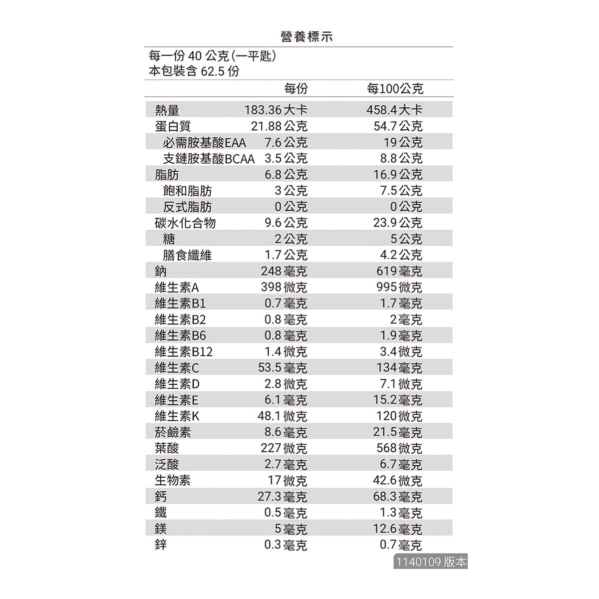 樂維根 純素蛋白 無額外添加糖芝麻 2.5公斤