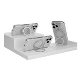 MAGEASY MagStand 360 M 磁吸旋轉支架防摔手機殼 iPhone 17 Pro Max(透明) + 鏡頭保護貼Lenz 鈦合金(迷霧鈦) + Vetro 9H 鋼化玻璃保護膜