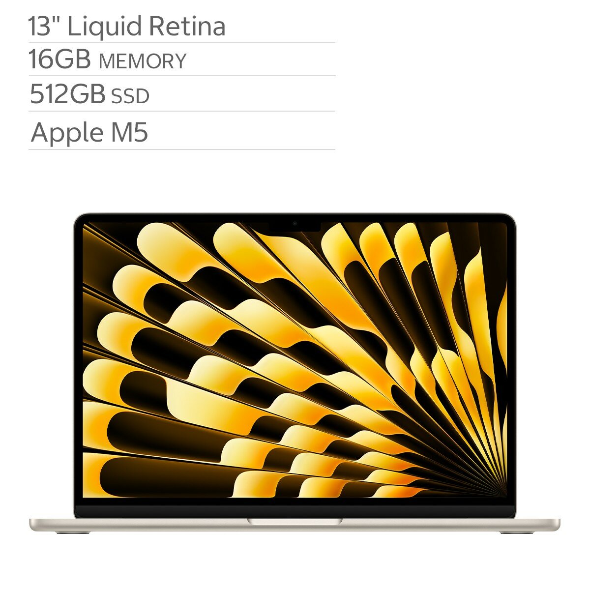 Apple MacBook Air 13吋 搭配 M5晶片 10核心CPU 8核心GPU 16GB 512GB SSD Apple MacBook Air 13吋 搭配 M5晶片 10核心CPU 8核心GPU 16GB 512GB SSD
