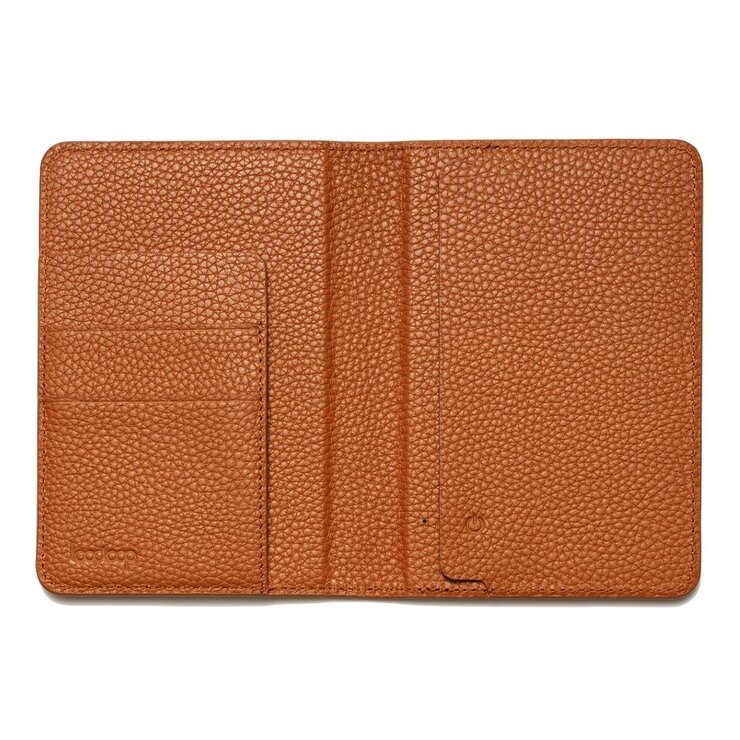 Looploop Tag 全球定位 安心旅行組 防丟失護照包 X 1入 + 物品尋找器 X 1入 摩卡棕