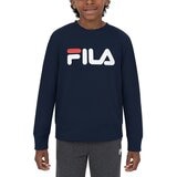 Fila 兒童圓領刷毛長袖上衣
