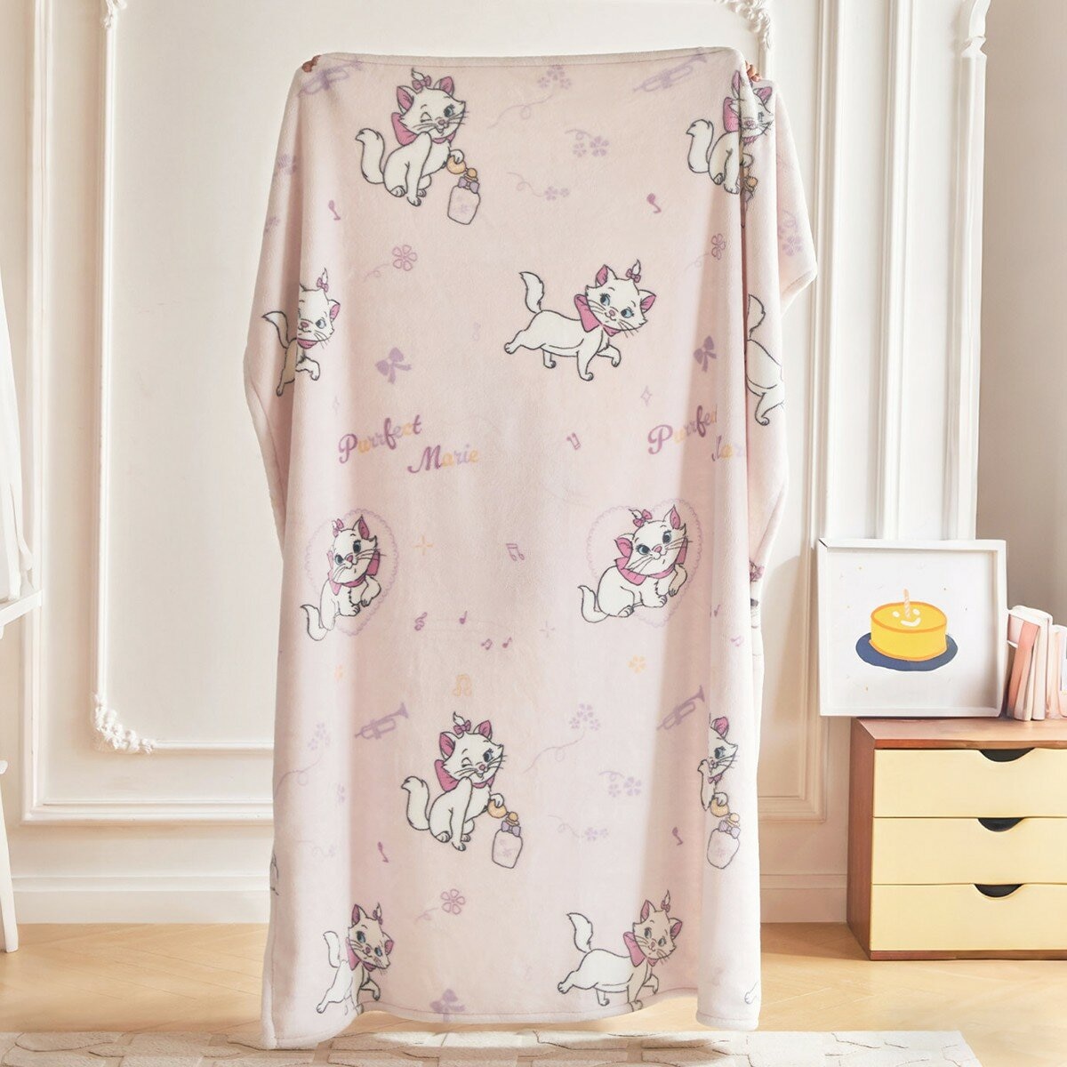 Disney 絨毛毯 150公分 X 180公分 瑪麗貓