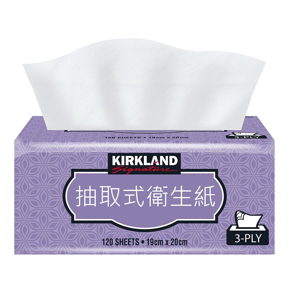 Kirkland Signature 科克蘭 三層抽取衛生紙 120抽 X 72入