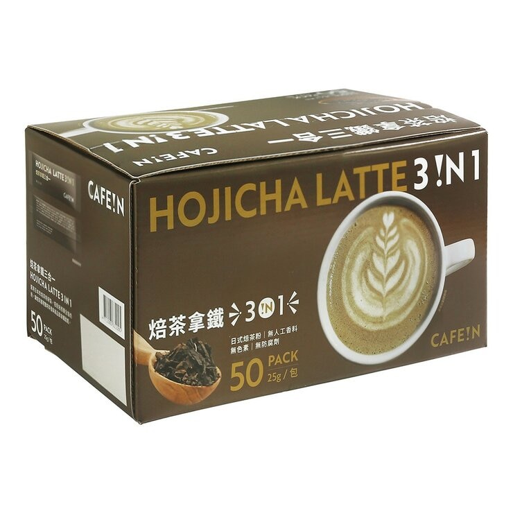 硬咖啡 焙茶拿鐵三合一 25公克 X 50入