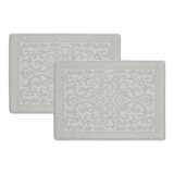 Riviera Home 浴室地墊 2入 40公分 X 60公分 淺灰