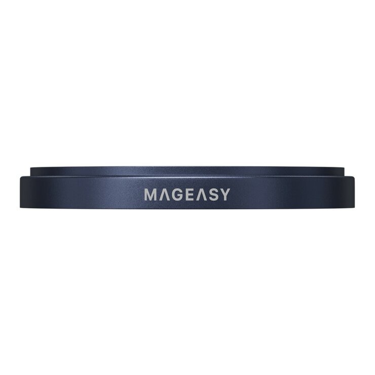 MAGEASY Bright M 不發黃軍規磁吸透明殼 iPhone 17 Pro Max(午夜磁圈) + 鏡頭保護貼Lenz(午夜) + Vetro 9H 鋼化玻璃保護膜