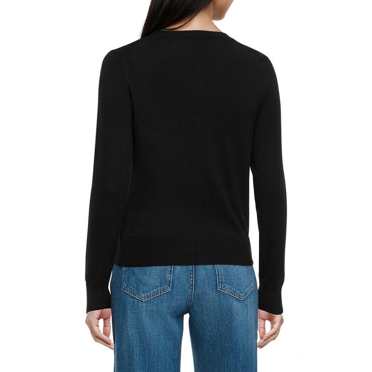 GAP 女圓領長袖開襟衫 黑 GAP 女圓領長袖開襟衫 黑