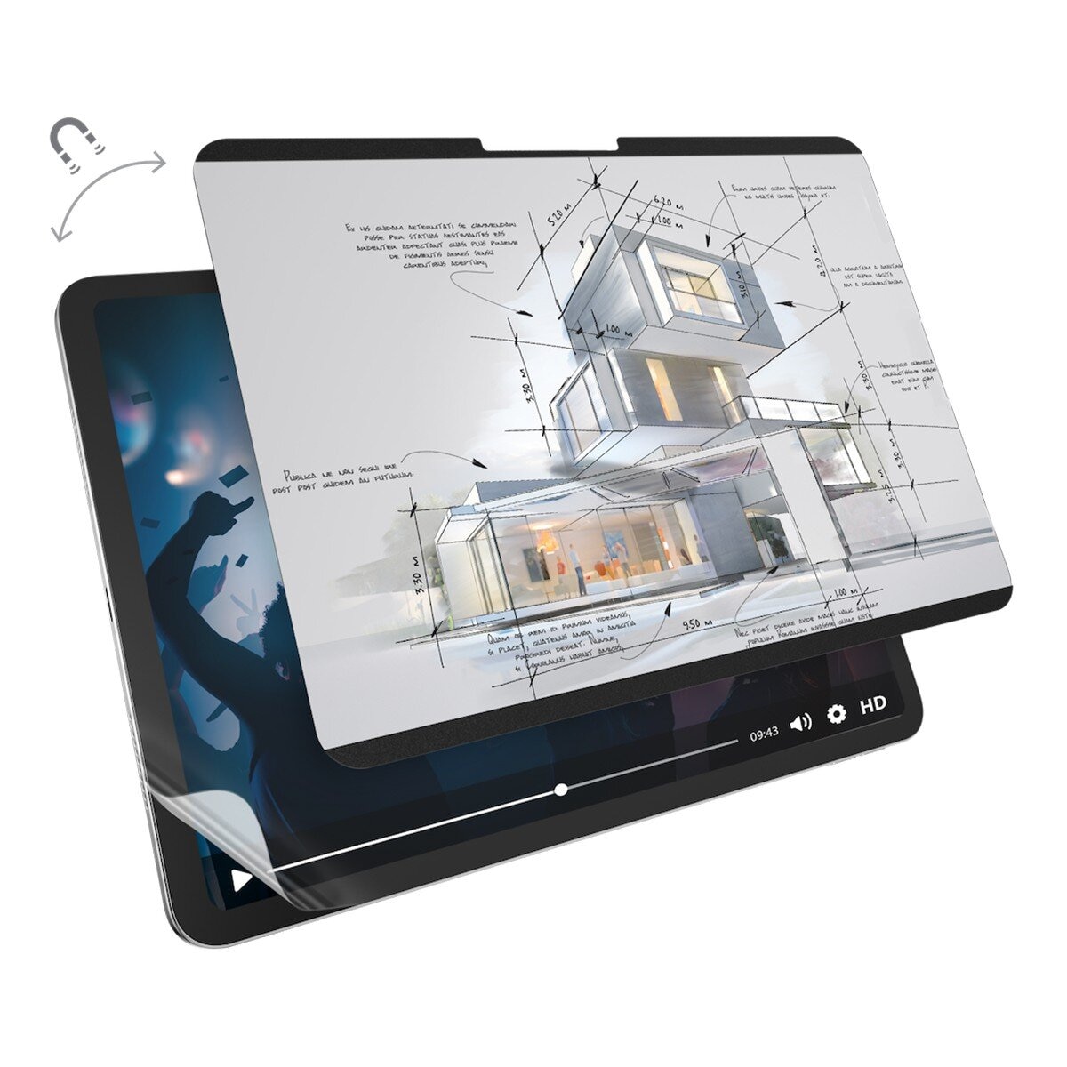 MAGEASY EasyPaper Pro 2-in-1 可拆式磁吸類紙膜 適用於 iPad Air 11吋 2025 M3 / 2024 M2