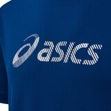 Asics 男短袖運動上衣 深藍色 S