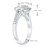 0.85 克拉 14K白K金 圓形鑽石戒指 VS2/I