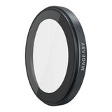 MAGEASY Bright M 不發黃軍規磁吸透明殼 iPhone 17 (白磁圈) + 鏡頭保護貼Lenz + Vetro 9H 鋼化玻璃保護膜