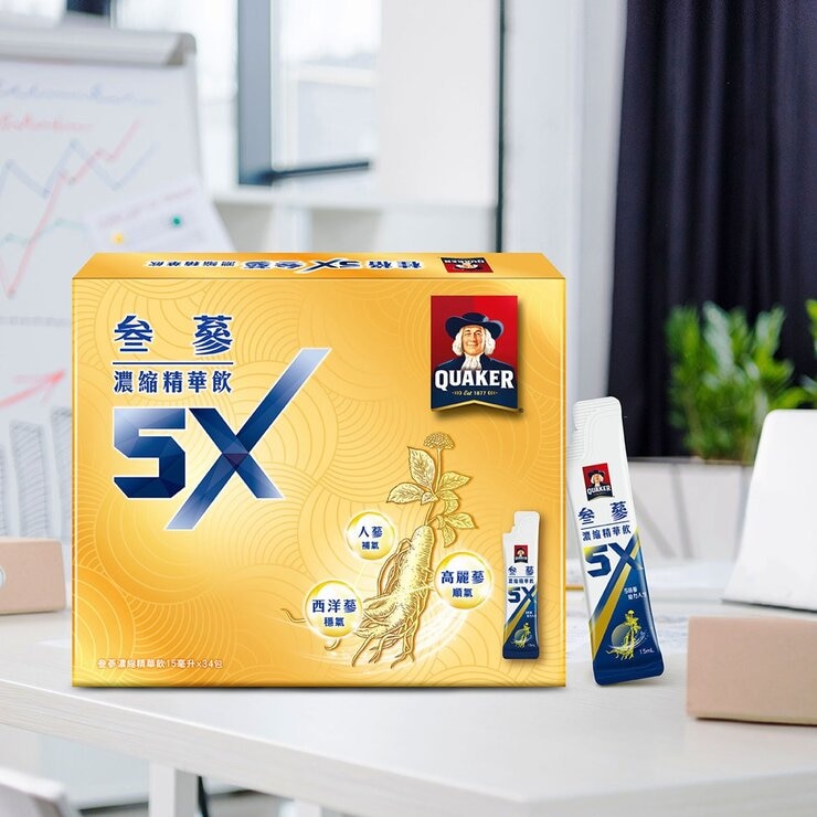 Quaker 5X Ginseng Essence 15 ml X 34-Count