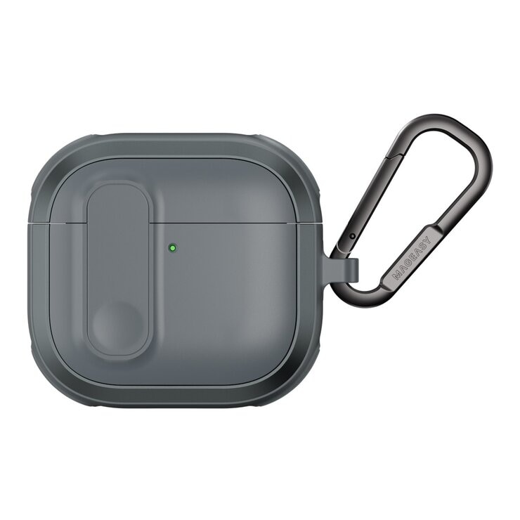 MAGEASY Odyssey 抗衝擊磁扣手繩耳機殼 AirPods 4 金屬灰藍 MAGEASY Odyssey 抗衝擊磁扣手繩耳機殼 AirPods 4 金屬灰藍