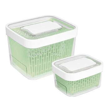 OXO 蔬果活性碳長鮮盒 含蓋4件組 1.5公升 + 4公升