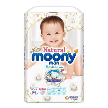 Natural Moony 日本頂級版紙尿褲 褲型 M號 138片