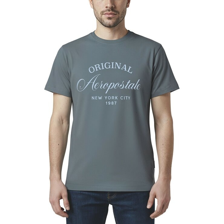 Aeropostale 男短袖上衣 灰藍 Aeropostale 男短袖上衣 灰藍