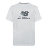 New Balance 男經典 Logo 短袖上衣 白