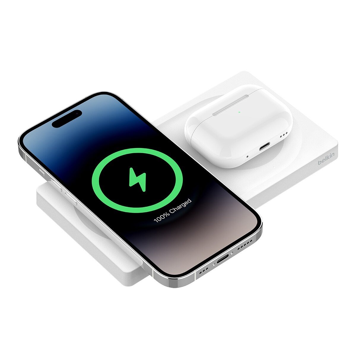 Belkin BoostCharge Pro Magsafe 2合1 無線充電板 15W (無旅充) 白色