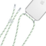 犀牛盾 iPhone 14 Pro Clear 透明防摔手機殼 + 9H 3D滿版螢幕玻璃保護貼 + 手機掛繩 草木綠