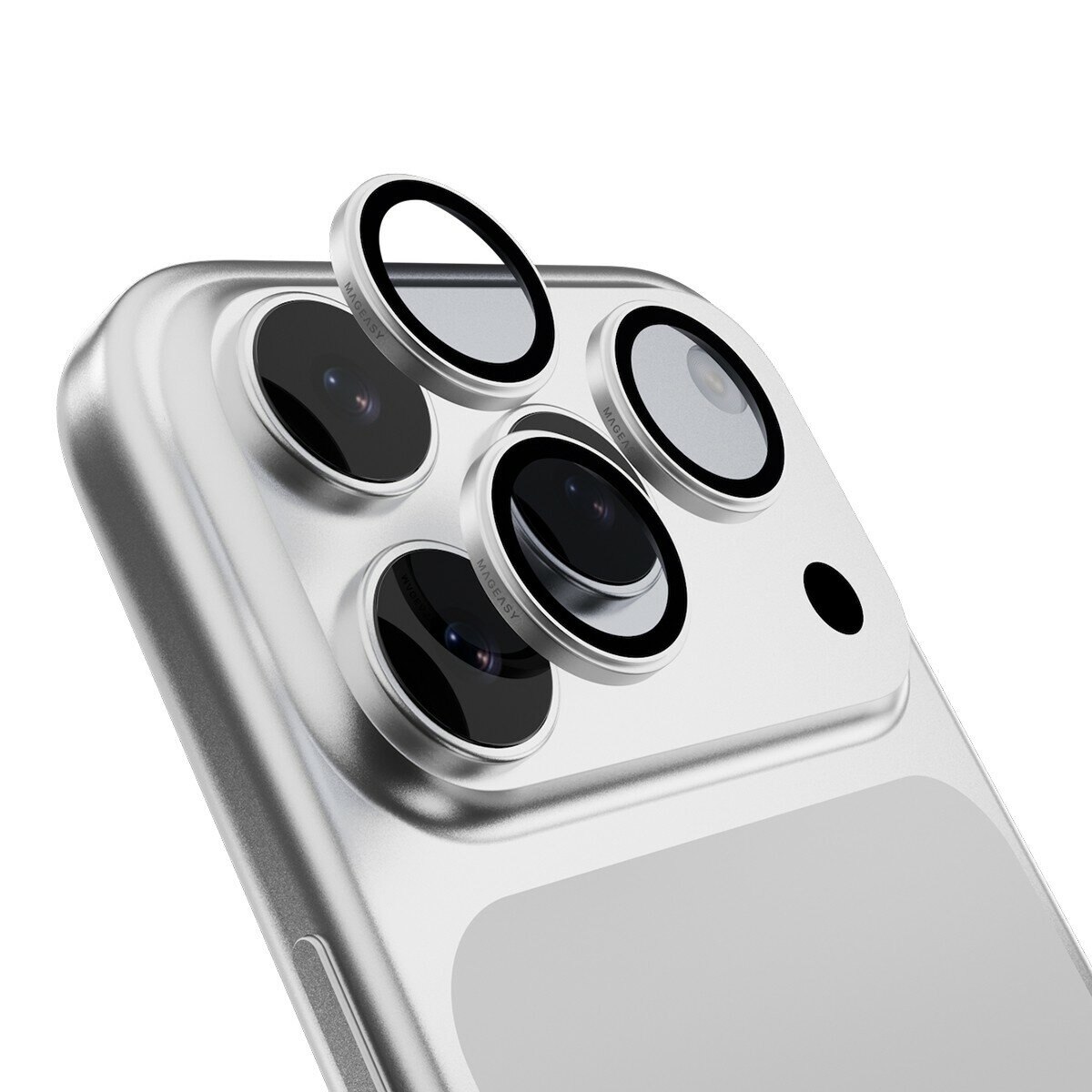 MAGEASY MagStand 360 M 磁吸旋轉支架防摔手機殼 iPhone 17 Pro(午夜) + 鏡頭保護貼Lenz(白色) + Vetro 9H 鋼化玻璃保護膜