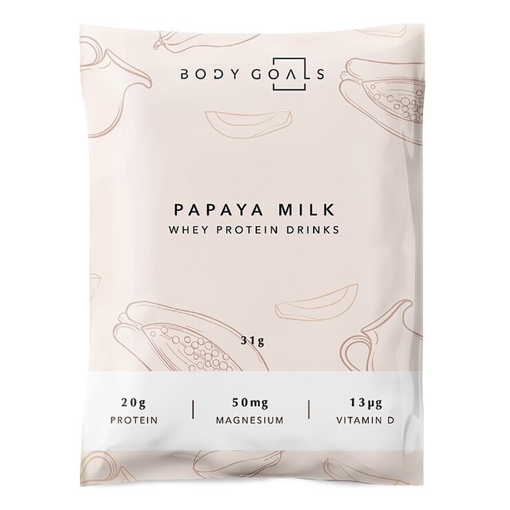 Body Goals Multi-Effect Whey Protein Drinks 31 g X 60-Pack [French Chocolate / Milk Tea / Strawberry Milk / Papaya Milk / Thai Milk Tea / Brown Sugar Milk Tea]