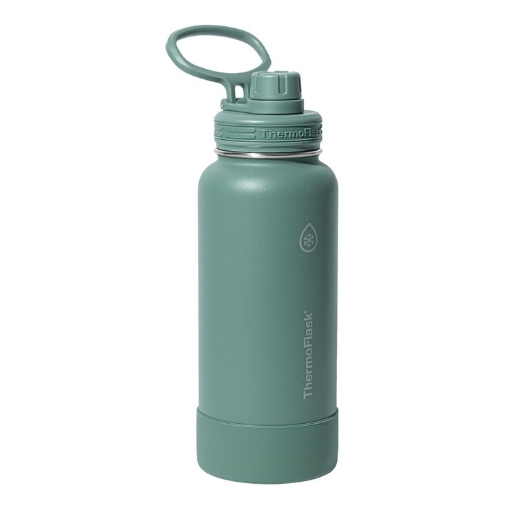 Thermoflask 不鏽鋼保冷保溫瓶 946毫升 X 2件組 海草綠+灰褐