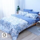CASA 100%萊賽爾兩用被床包枕套六件組 初夏藍 雙人