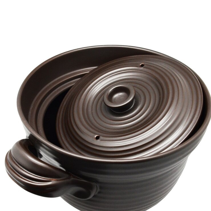 陸寶 和風雙層蓋陶鍋含蓋 20.5公分