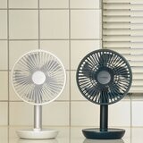 LUMENA FAN STAND 3Z 桌上型擺頭隨行風扇 2件組 米白 + 黑色