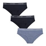 Calvin Klein 女內褲三入組 L 黑/黑/淺藍