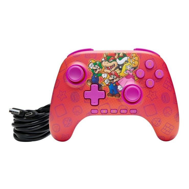 PowerA 任天堂官方授權 Switch 2 無線遊戲手把 馬力歐與朋友