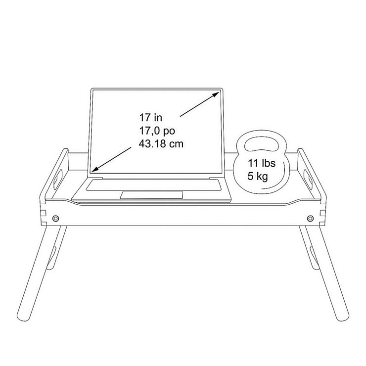 Carrara 竹製多功能摺疊桌 / 床用桌