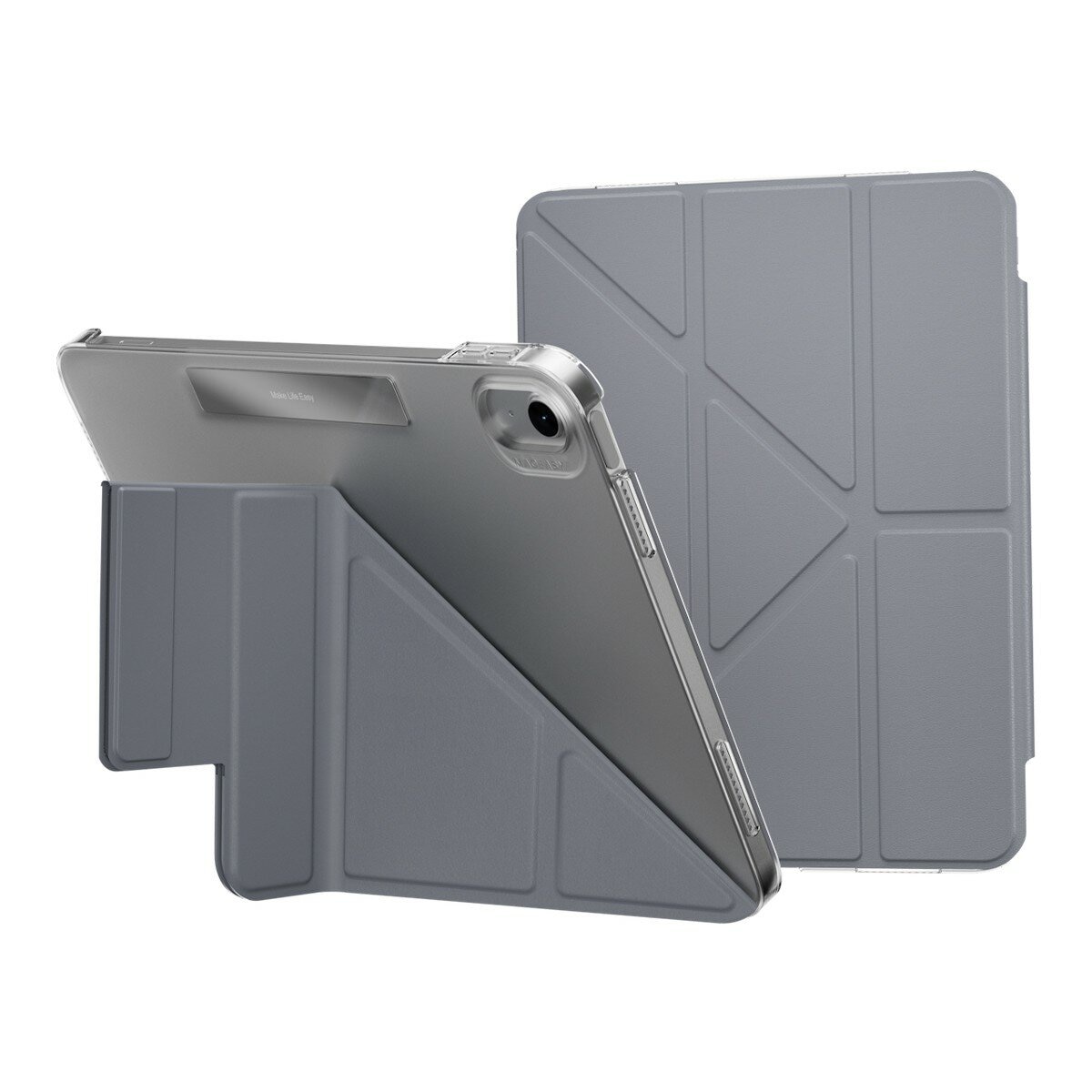 MAGEASY Facet 全方位支架透明背蓋保護套 for 2022 iPad 10 & 2025 iPad A16 阿拉斯加藍