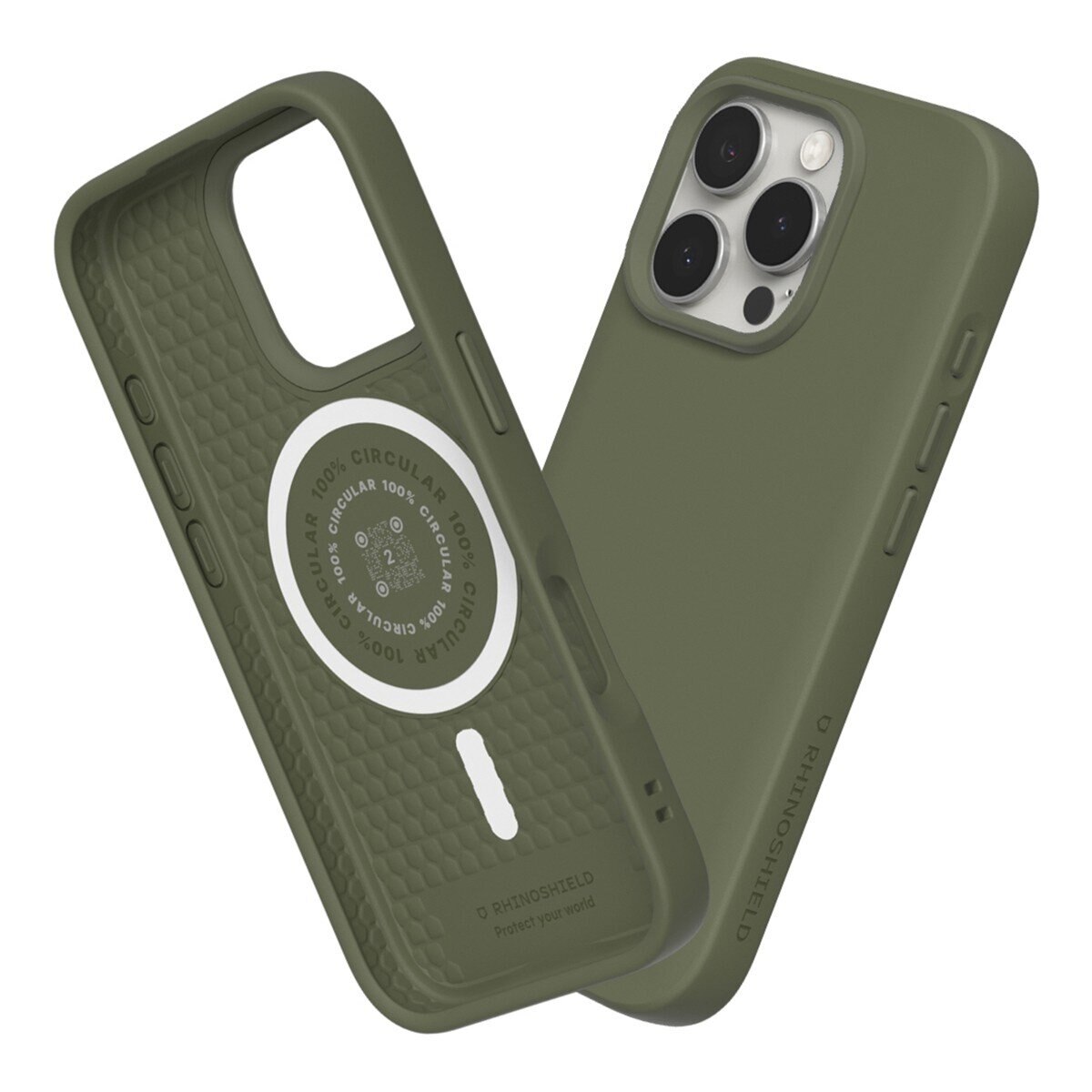 犀牛盾 iPhone 16 Pro SolidSuit MagSafe 兼容 經典防摔手機殼 + 9H 抗藍光鋼化玻璃保護貼 海藻綠