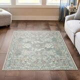 Wyatt & Ash 印花可水洗地毯 160公分 X 226公分 綠 Wyatt & Ash 印花可水洗地毯 160公分 X 226公分 綠