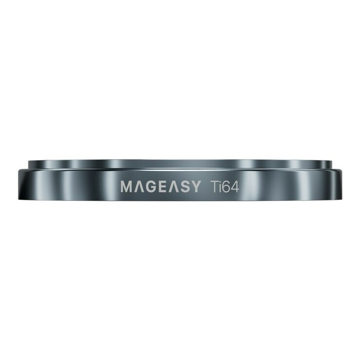 MAGEASY Bright M 不發黃軍規磁吸透明殼 iPhone 17 Pro(白磁圈) + 鏡頭保護貼Lenz鈦合金(迷霧鈦) + Vetro 9H 鋼化玻璃保護膜