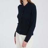 Brush Finch 女長袖羊絨Polo衫 藍 Brush Finch 女長袖羊絨Polo衫 藍