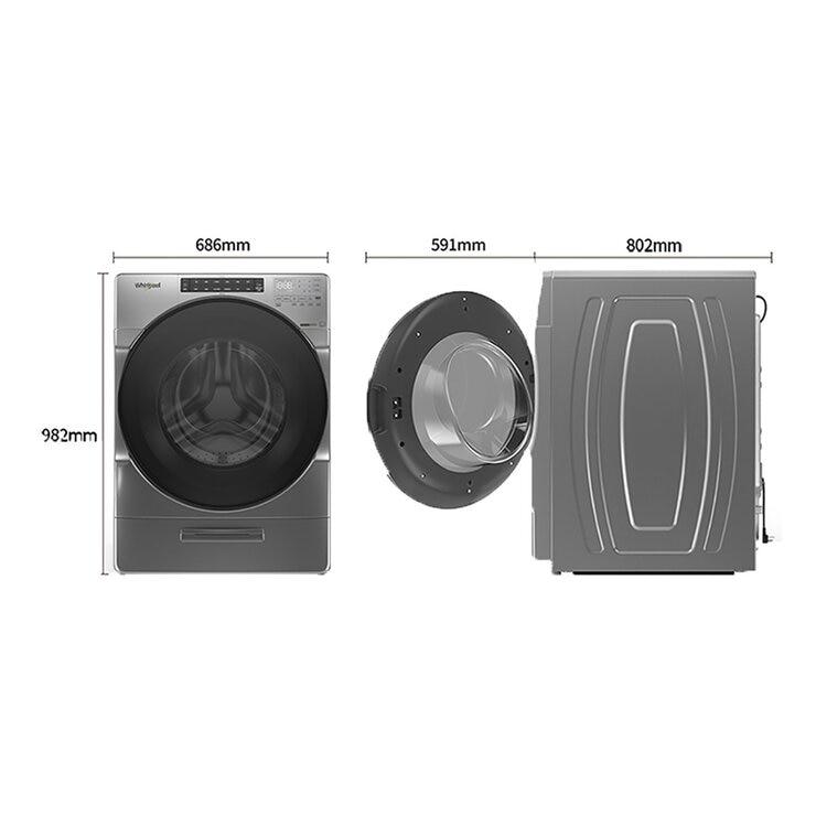 惠而浦 17公斤/10公斤滾筒洗脫烘衣機 8TWFC6820LC