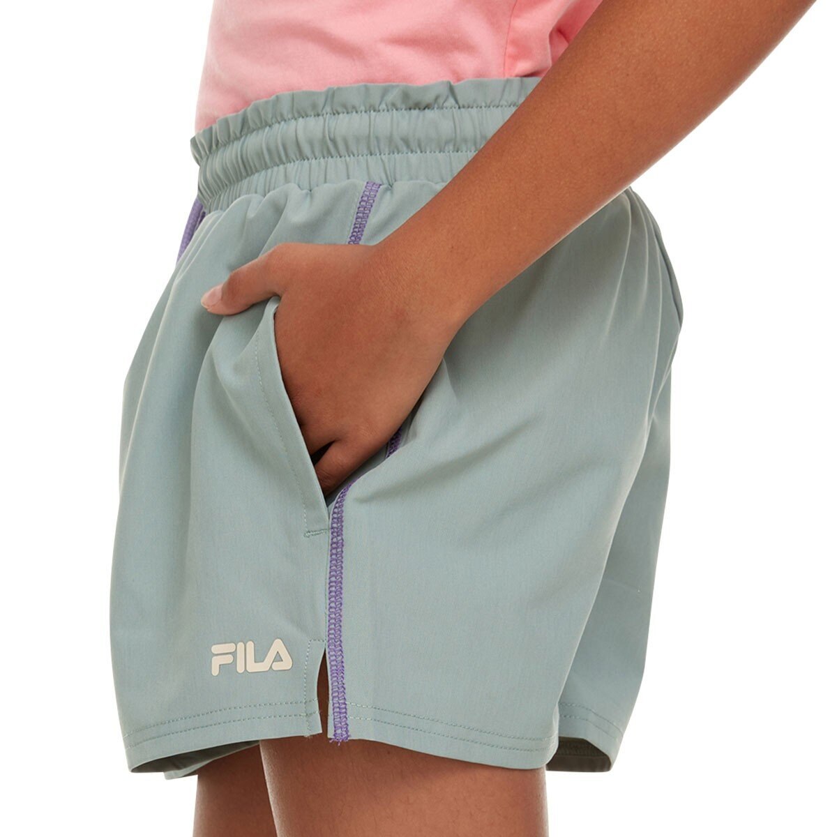 Fila 兒童短褲兩件組 紫色組