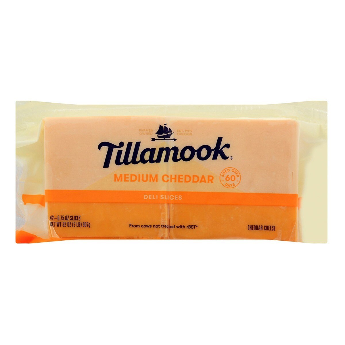 Tillamook 中度熟成切乾酪片 907公克 X 12包