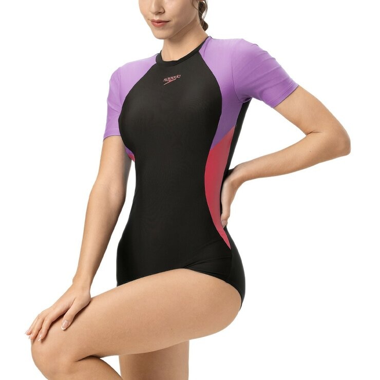 Speedo 女短袖連身泳裝 Speedo 女短袖連身泳裝