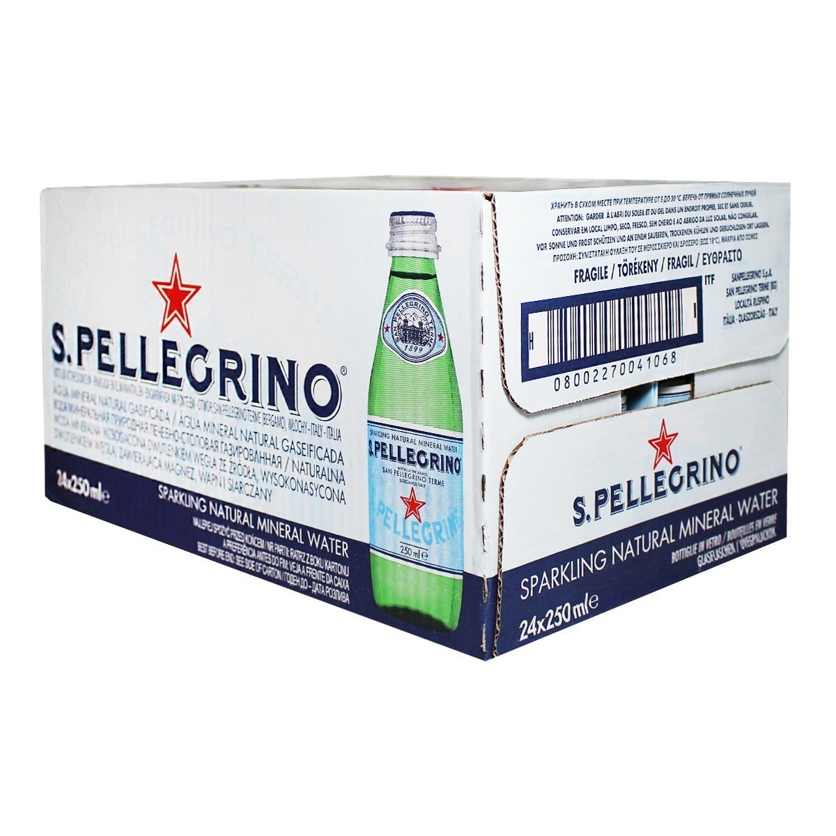 San Pellegrino 聖沛黎洛 天然氣泡水 250毫升 X 24瓶