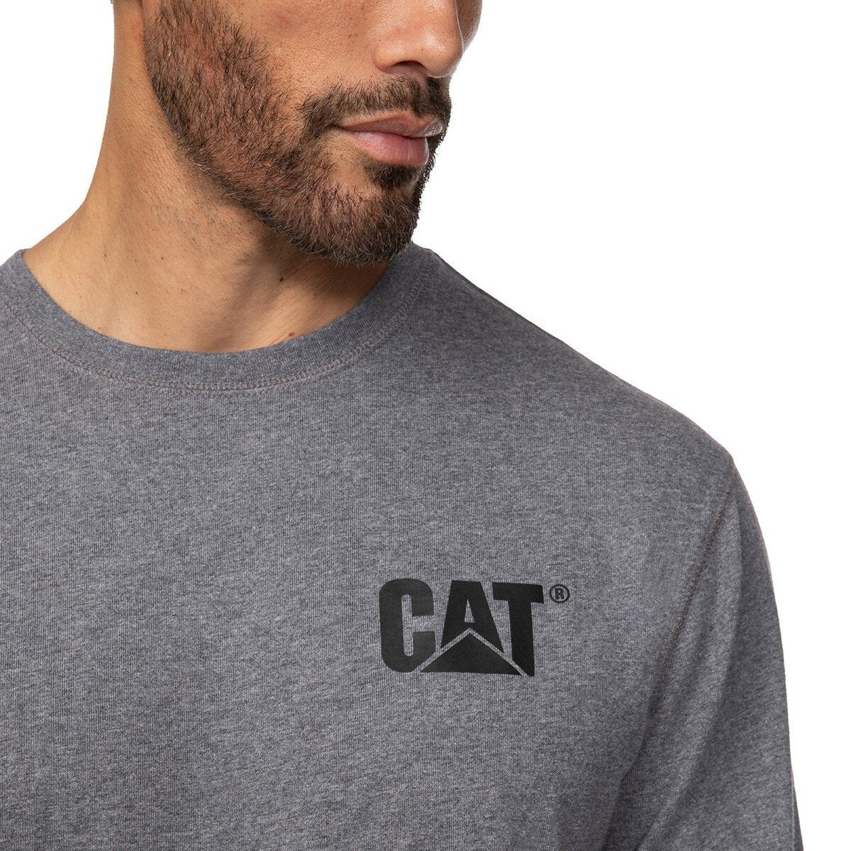 Caterpillar Men's Long Sleeve Tee Gray