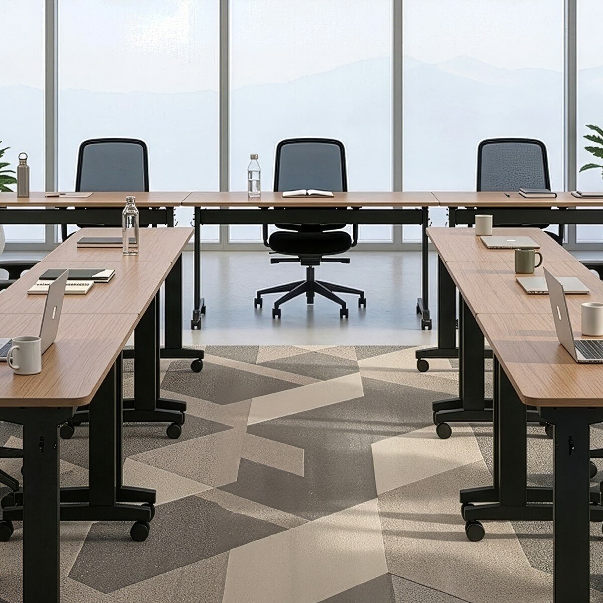 Backbone 折疊培訓桌 150公分 X 45公分 胡桃木色