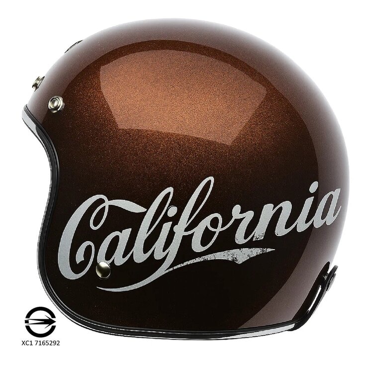 TORC T50 3/4 防護頭盔 金蔥亮光棕 Cali