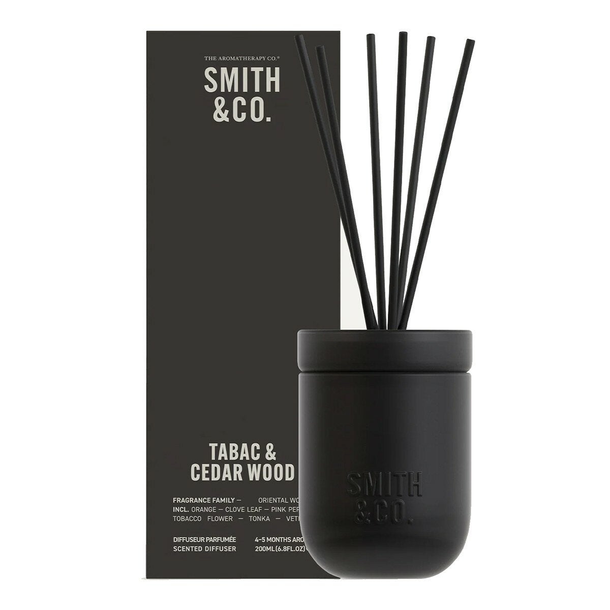 SMITH & CO. 室內香氛擴香 200毫升 菸草與雪松木 SMITH & CO. 室內香氛擴香 200毫升 菸草與雪松木