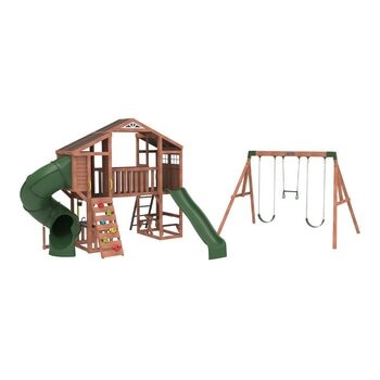 Kidkraft 二合一戶外滑梯鞦韆遊戲屋